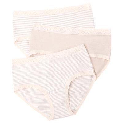 棉元素高腰女三角内裤