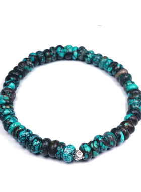 小众高桥吾郎原矿绿松石情侣手链