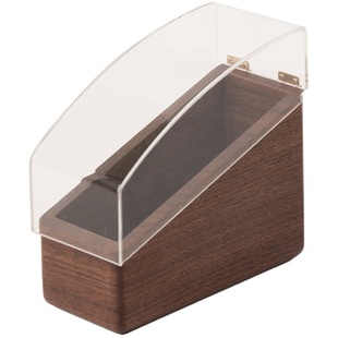 梵瀚 黑胡桃木咖啡滤纸盒V60通用扇形手磨滴漏式防尘过滤纸收纳