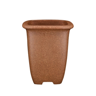 高端精品把玩名家许成安宜兴原矿纯段泥高四方宽口紫砂高档兰花盆