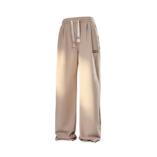 休闲裤男春秋季青少年宽松运动裤胖子加肥加大大码男装灯芯绒裤子