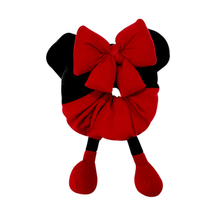 儿童红色米奇屁屁大肠发圈女童蝴蝶结头绳新年丸子头发绳头花发饰