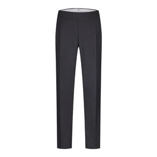 高支纯澳洲羊毛深灰商务廓尔格西裤男高腰双褶正装职业上班便裤子