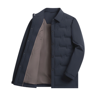 杉杉男士轻薄羽绒服冬季2025新款鹅绒翻领商务保暖夹克外套爸爸装