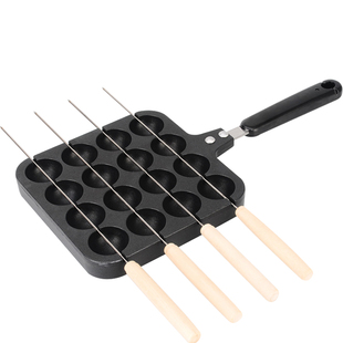 新款铸铁章鱼小丸子机家用烤盘涂层不粘锅鹌鹑蛋模具瞎扯蛋锅乐享