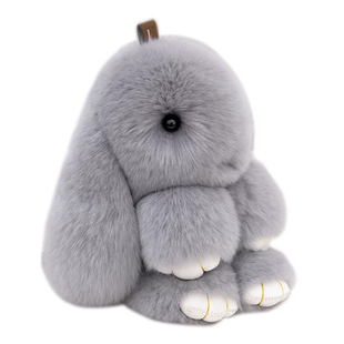 獭兔毛小兔子毛绒玩具垂耳兔公仔装死玩偶挂饰兔长毛兔兔书包挂件