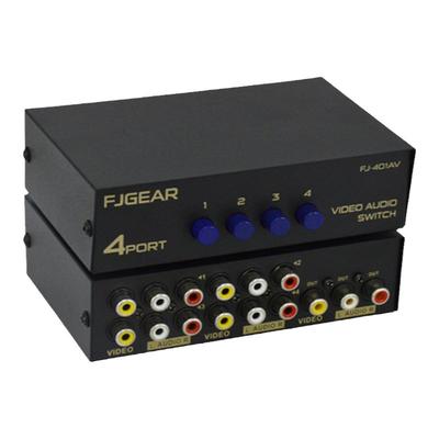 丰杰AV切换器四进一出音视频切换