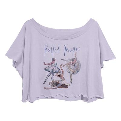 DANZEA宽松芭蕾T恤短袖印花上衣