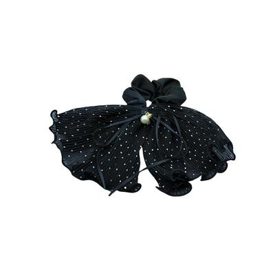 法式波点网纱蝴蝶结大肠发圈