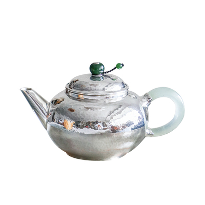 纯银时代纯手工足银泡茶壶水平壶