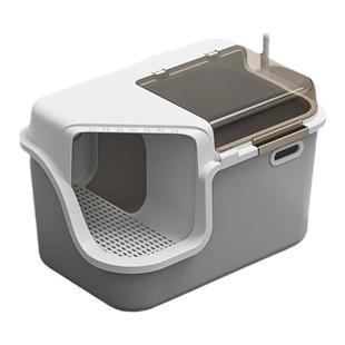 猫砂盆超大号走廊式全封闭防外溅防臭回廊巨大猫屎盆掀盖式猫厕所