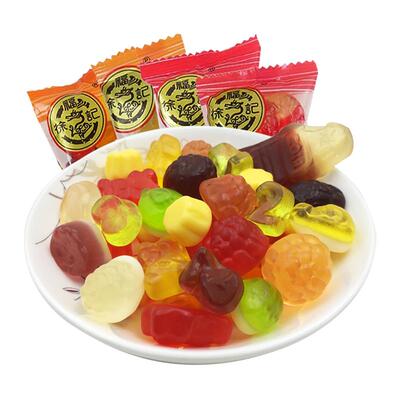 徐福记橡皮糖水果味散装过年年货