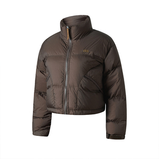 NOTHOMME户外90白鸭绒800蓬冬轻量保暖立领面包短款羽绒服女