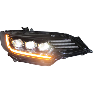 适用于14-20款本田飞度GK5大灯总成改装LED大灯三眼透镜LED日行灯