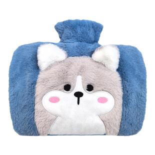 荣事达热水袋注水式暖水袋灌水款暖手袋可插手暖宝宝毛绒暖手宝女