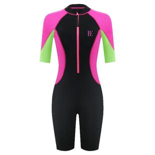 BE范德安MIX系列时尚女士连体泳衣女中袖防晒五分裤塑身显瘦竞速