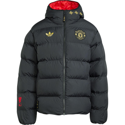 Adidas/阿迪达斯正品三叶草男士时尚曼联足球运动连帽棉服JM5567