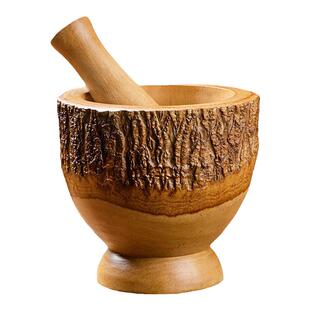 泰国实木蒜臼子家用手动蒜泥神器捣蒜器研磨器剥蒜器压蒜器捣碎器