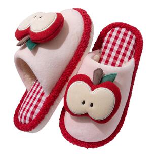 买一送一棉拖鞋女2025新款冬室内情侣家居一对毛绒可爱保暖棉拖男