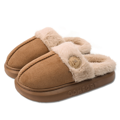 加绒厚底毛绒棉拖鞋新款