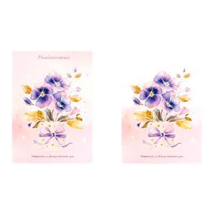 3D立体油画折叠贺卡ins风高级感鲜花店精致插画小卡片异形留言卡送男女朋友生日手写赠言祝福毕业快乐送老师