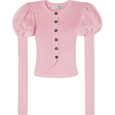 【折扣】RENAISSANCE RENAISSANCE女罗纹针织开襟衫