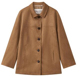 Marc O'Polo/MOP2026春季新款时尚高级绒面翻领衬衫式外套夹克女