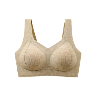 秋冬新款磨毛女款内衣薄款背心式文胸聚拢防下垂无钢圈女胸罩无痕