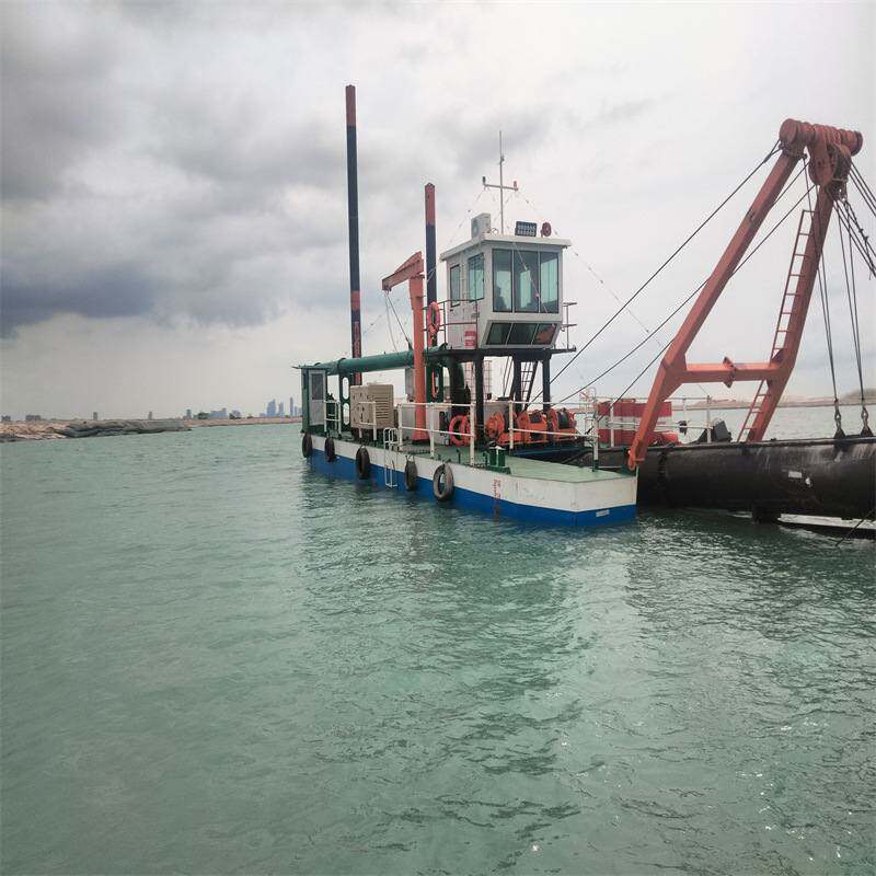 浙江机械绞吸式抽沙船 泵吸链斗直杆抽砂设备 内河道定位桩清淤船