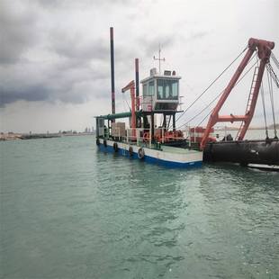 浙江机械绞吸式抽沙船 泵吸链斗直杆抽砂设备 内河道定位桩清淤船
