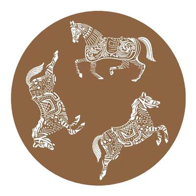Texdream马匹系列圆毯客厅单椅垫