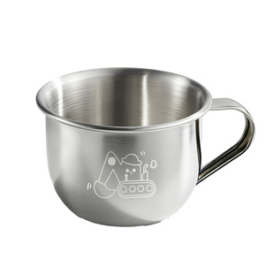 儿童水杯316L不锈钢敞口杯婴幼儿家用牛奶杯宝宝学饮杯喝水小杯子