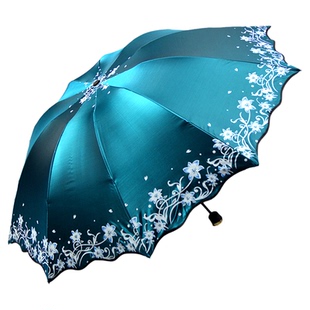 新款雨伞渐变色防晒伞 防紫外线太阳双人伞加粗加固结实耐用雨伞