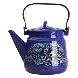 欧丽家搪瓷俄罗斯莎蓝风搪瓷壶马奶壶酥油茶壶厨具烧水壶明火