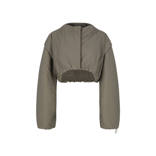 [AMOMENTO] 25FW CROP JUMPER25新款短款轻薄尼龙夹棉外套百搭潮
