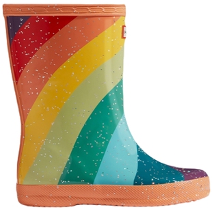 HUNTER童靴小童露营雨鞋儿童轻巧防水防滑彩虹大亮片涉水靴雨靴