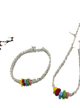 韩国锁骨链银子金属锁骨链