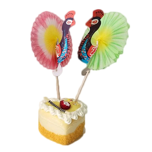 摆盘料理小蛋糕装饰迷你小伞签烘焙小纸伞布丁慕斯杯甜品火锅包子