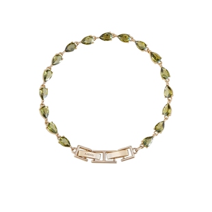 AJIDOU阿吉豆手链女款绿幽灵水滴手串轻奢高级感串珠手饰显白饰品