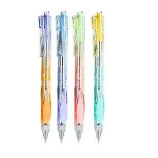 晨光炫彩小霸王按动中性笔黑色速干05mm笔芯全针管低重心小学初中生考试专用大容量碳素黑刷题笔签字笔圆珠笔