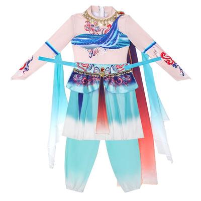 儿童敦煌飞天舞蹈表演出服女飘逸