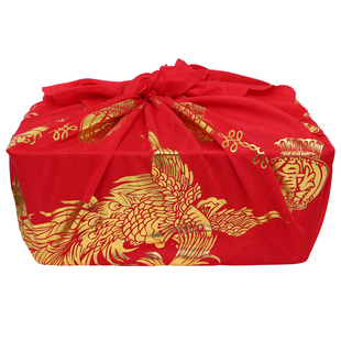 结婚包袱皮女方娘家嫁妆红布新娘陪嫁套装喜盆包裹布婚庆用品大全