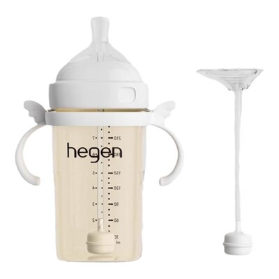 适配hegen奶瓶奶嘴配件赫根鸭嘴学饮直饮吸管重力球喝水杯盖手柄
