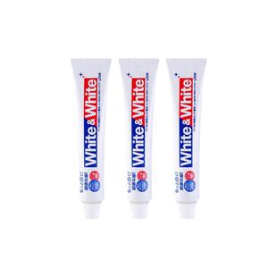 日本LION狮王进口去黄亮白含氟清新成人去渍150g*3支美白牙膏