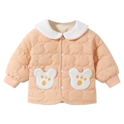 婴儿可爱外穿夹棉加绒保暖棉服