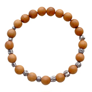 三七老银饰品配件錾刻锤纹平安喜乐钱币百香籽八棱珠隔珠桶珠diy