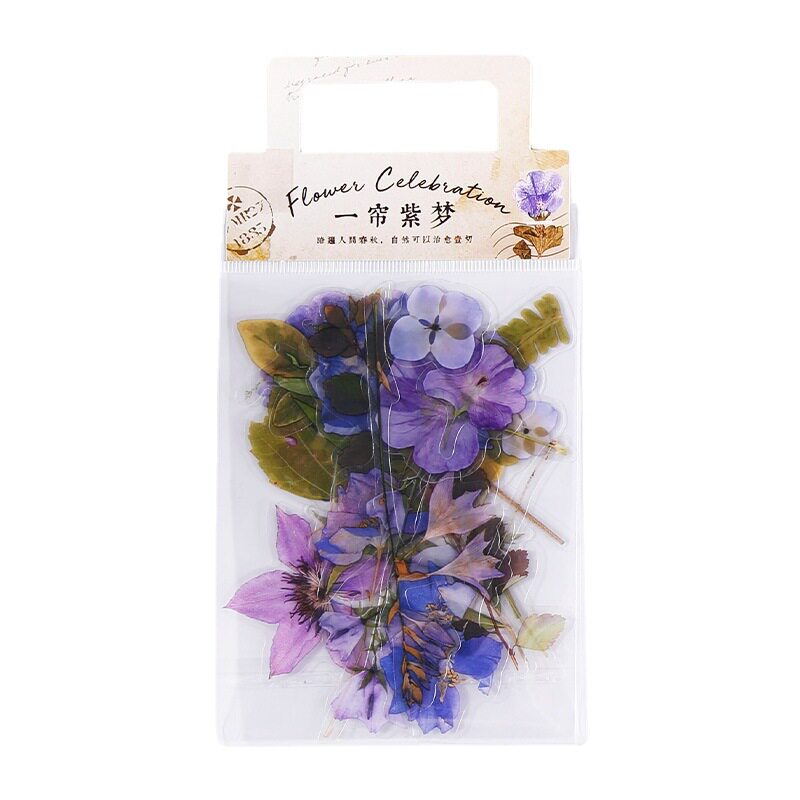 贴纸仿干花防水月季雏菊蕨类花卉