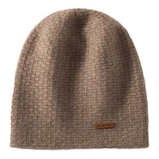 双层加厚！100%纯山羊绒帽子男女同款针织毛线帽秋冬季保暖护耳帽