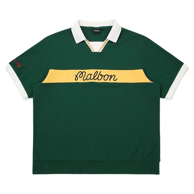 韩国MALBON高尔夫服装男士25夏季POLO衫运动百搭高弹透气短袖T恤