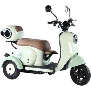 新款电动三轮车小型女士家用接送孩子电瓶车老年代步三轮电动车